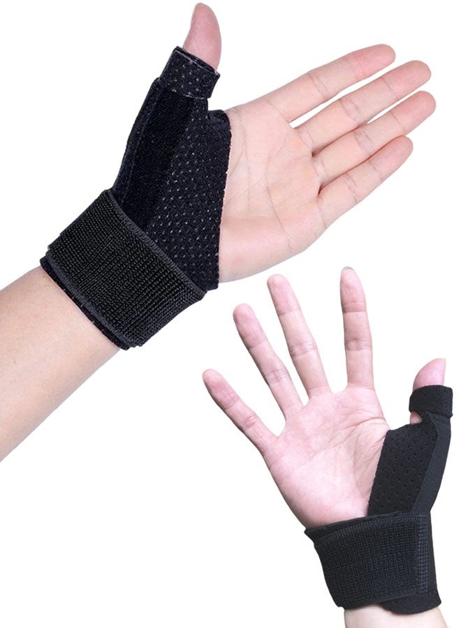 جبيرة تثبيت قابلة للعكس للإبهام والمعصم لعلاج إصبع الزناد، وتسكين الألم، والتهاب المفاصل، والتهاب الأوتار، والالتواء، ومتلازمة النفق الرسغي، قابلة للتهوية - Image 1